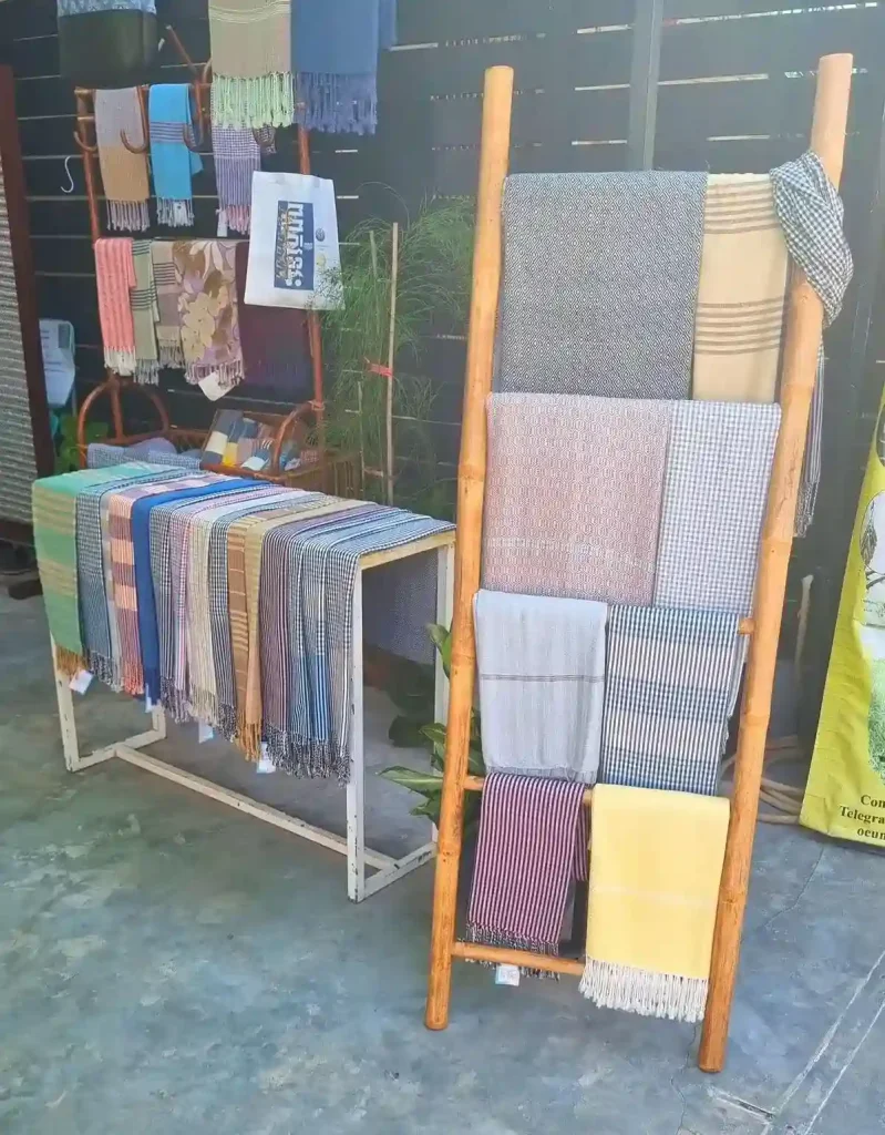 A traditional Cambodian scarf called a Krama, which is and has been worn in various cultural contexts.