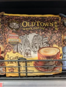 Old town white coffee, which is a Malaysian instant coffee brand. This flavor is called "Coffee & Creamer".