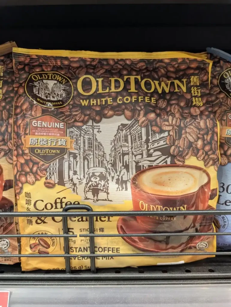 Old town white coffee, which is a Malaysian instant coffee brand. This flavor is called "Coffee & Creamer".