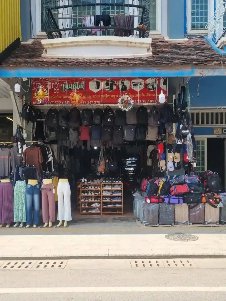 Mom and pop shop storefront in Southeast Asia.