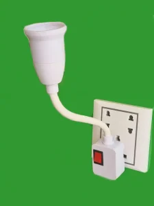 Portable and custom lighting for a room. This is for those who want to improve lighting in their room. It consists of a socket with a plug, in which a lightbulb can be plugged into. This socket & plug has a bendable extension that is about five inches long, so that a person can point the lighting in any direction they want. This is especially helpful for travelers and nomads who are moving around frequently.