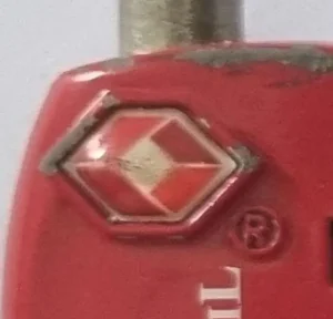 The TSA symbol on a travel lock. This symbol is used as a mark to declare that the lock is TSA-approved.