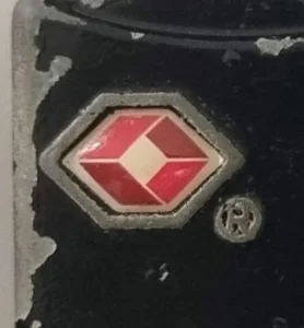 The TSA symbol on a travel lock. This symbol is used as a mark to declare that the lock is TSA-approved.
