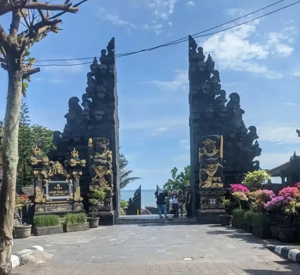 An image of a Bali-style architecture. It is an entrance way. This is specific to Bali, Indonesia.