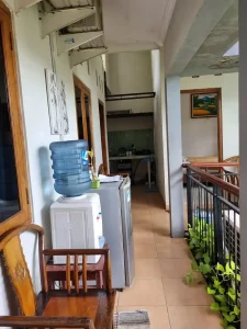 A water station providing clean water at a hotel.