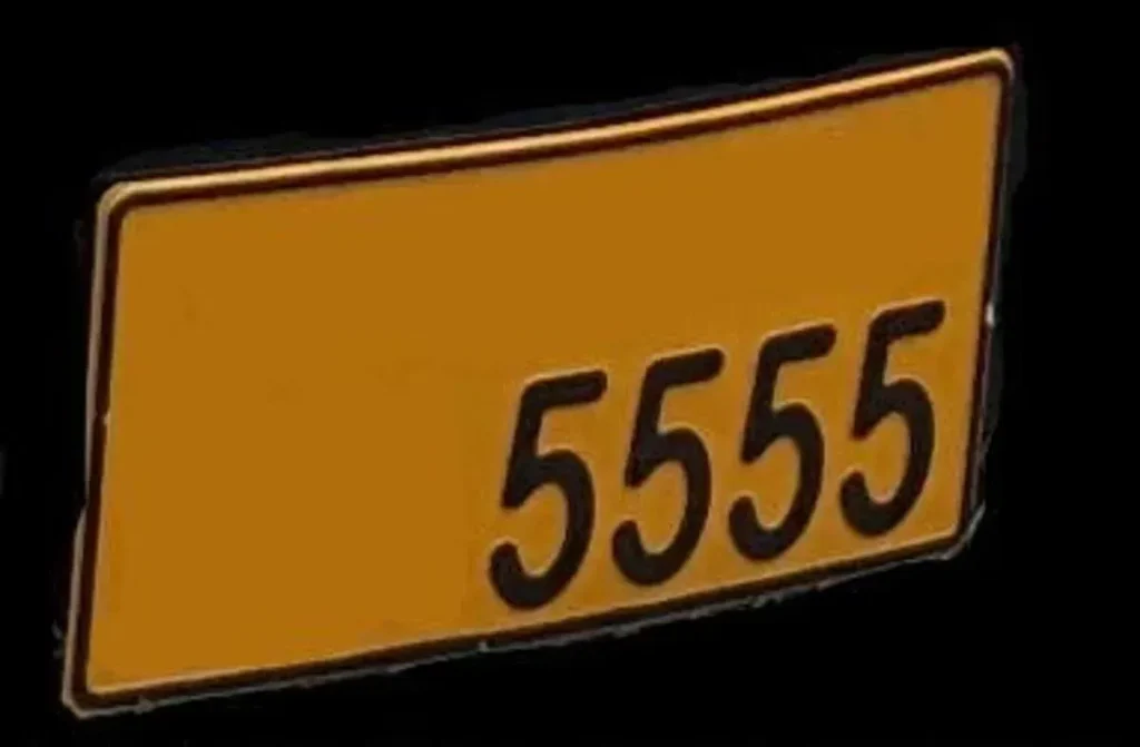 A license plate in Laos with a desirable number - five five five five. Note that in Lao (and Thai) language, five is pronounced as "ha". Their equivalent of lol (laugh out loud) is five five five, pronouced as "ha ha ha". Personal information such as the city has been removed from the image for privacy.