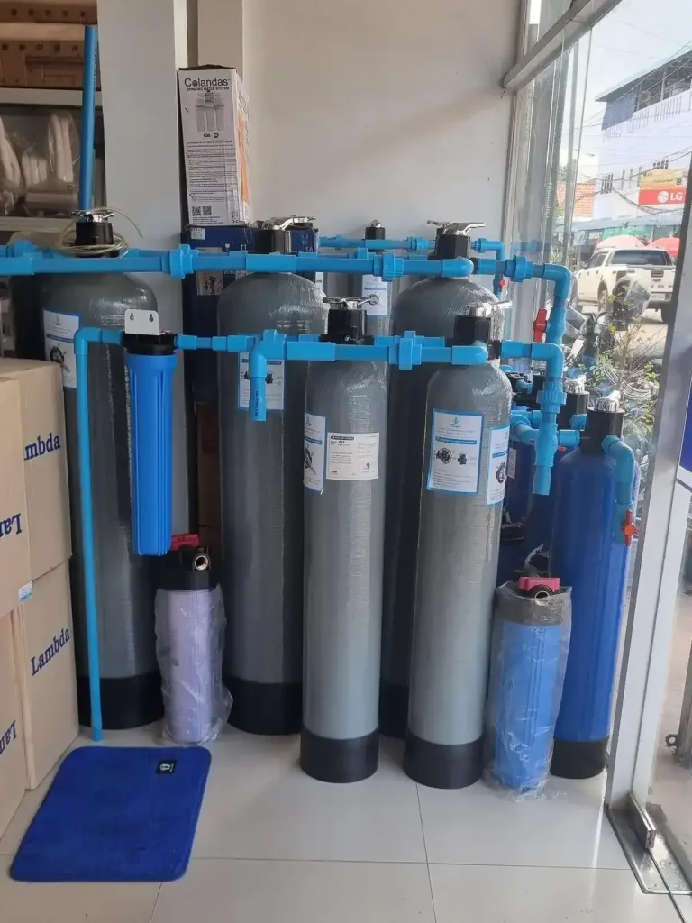 A large system for filtering drinking water.